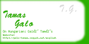 tamas galo business card